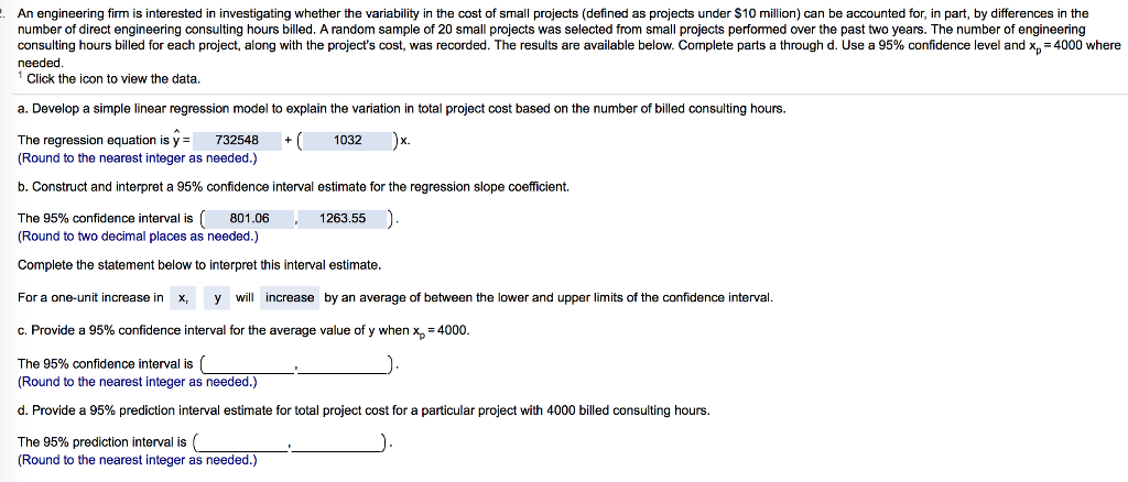 Solved Please find part c and d Data: Project | Chegg.com