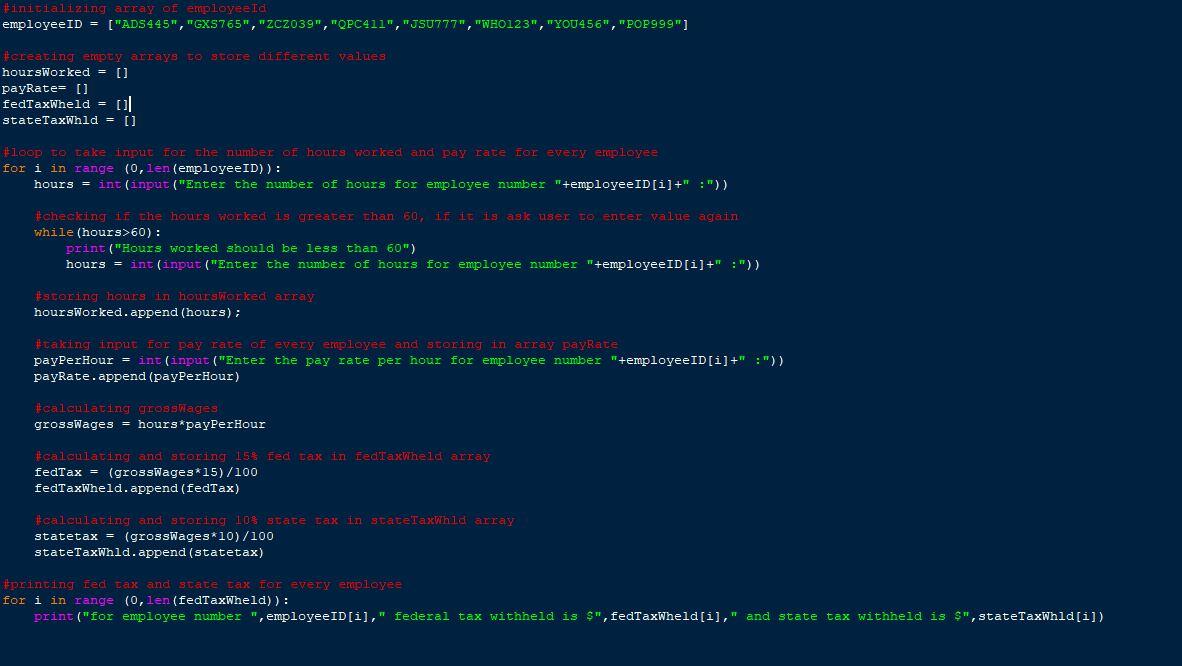 Solved #initializing array of employeeld employeeID = | Chegg.com