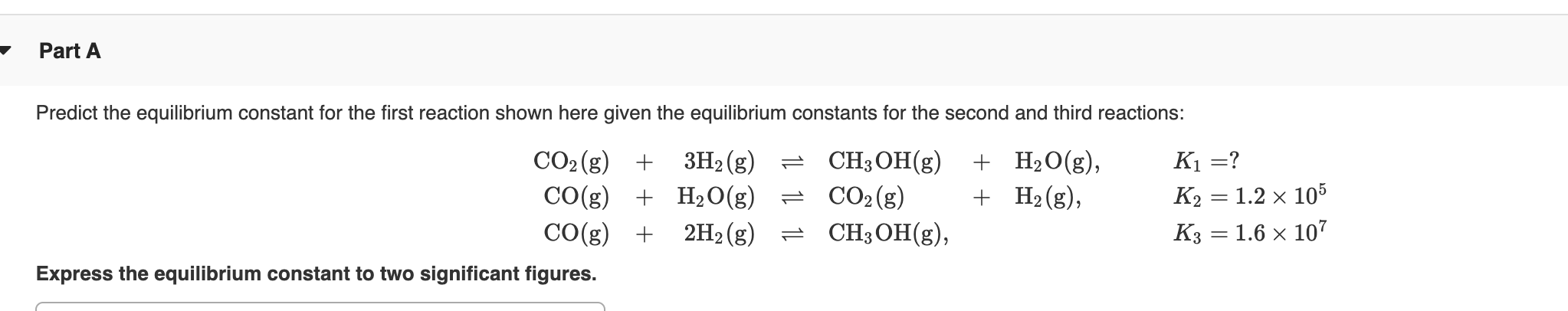 Solved Part A Predict The Equilibrium Constant For The First Chegg Solved Part A Predict The Equilibrium Constant For The First Chegg