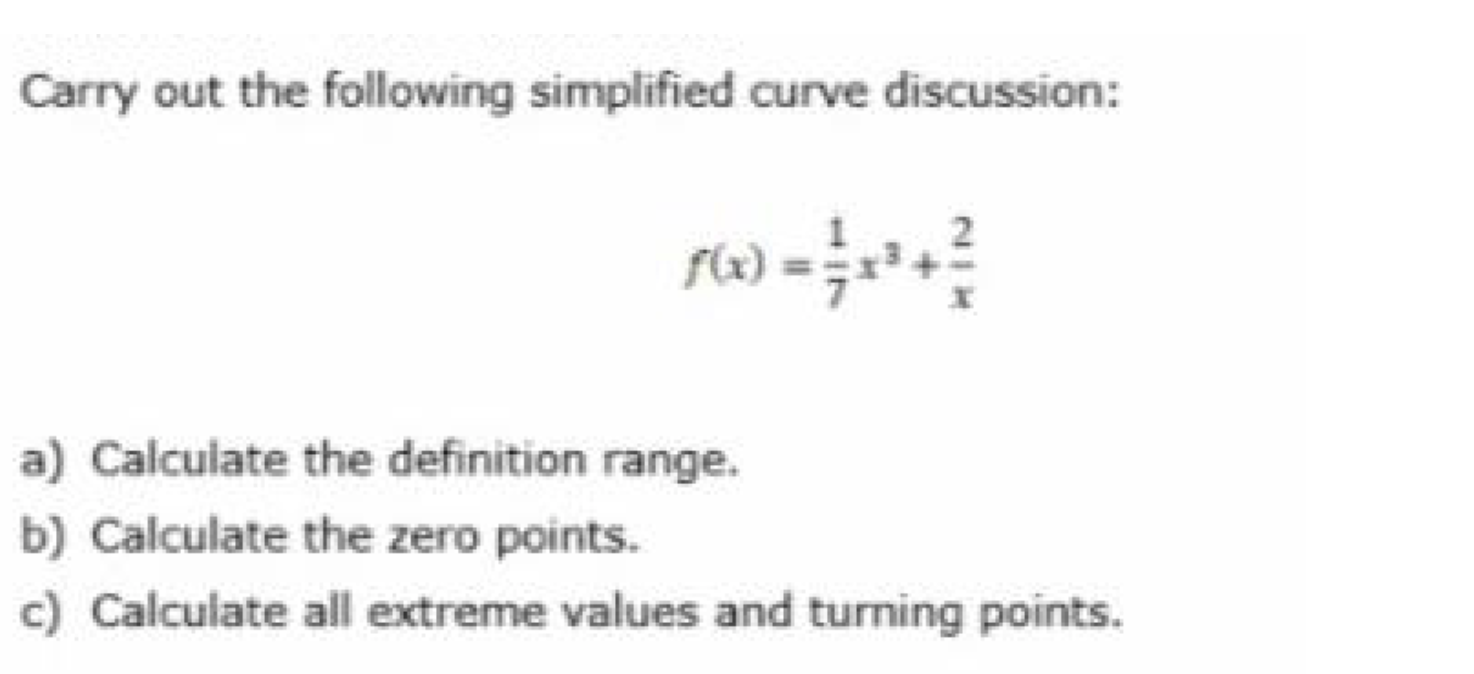 Solved Carry out the following simplified curve discussion