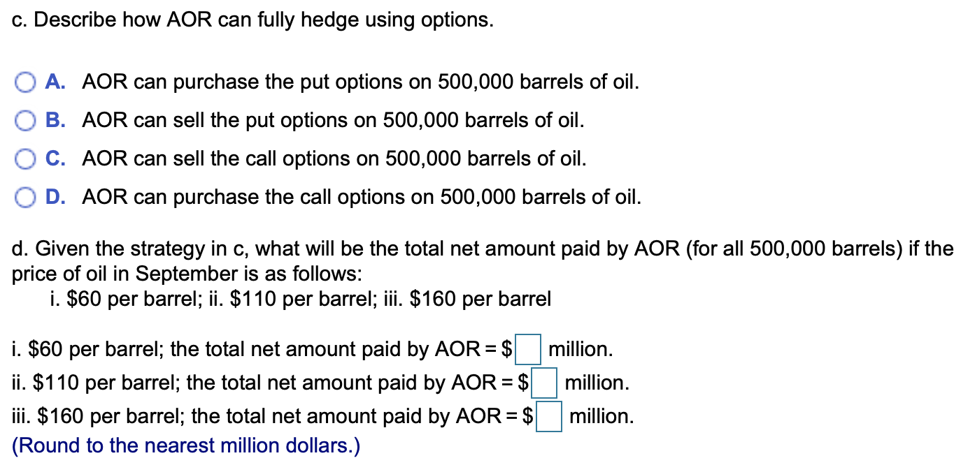Solved It is March, and Alberta Oil Refinery (AOR) has | Chegg.com