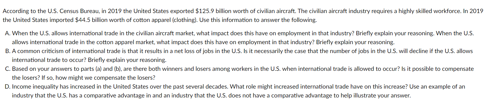 Solved According to the U.S. Census Bureau, in 2019 the | Chegg.com