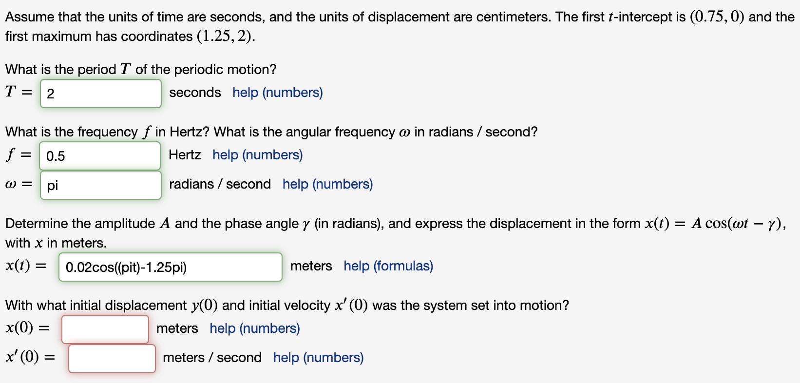 Solved Assume that the units of time are seconds, and the | Chegg.com