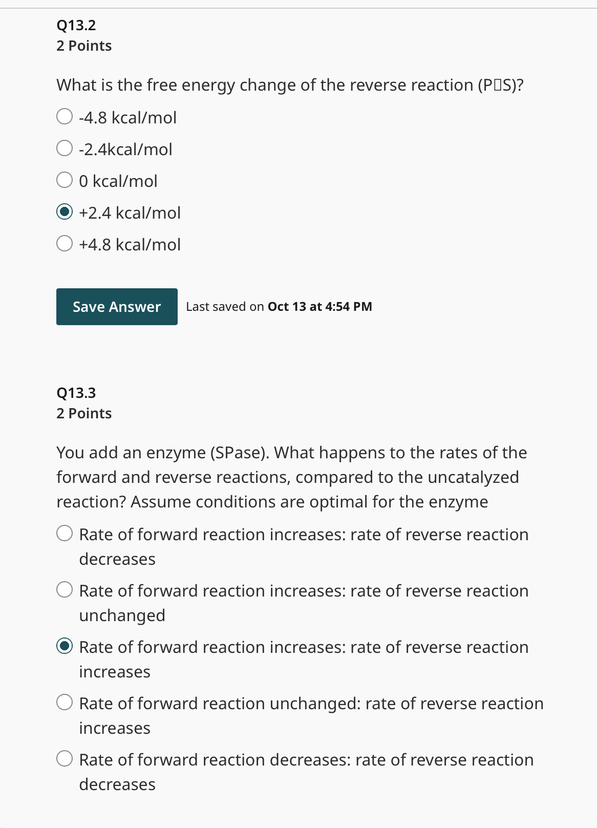 Solved Q13 8 Points For the following four questions, you | Chegg.com