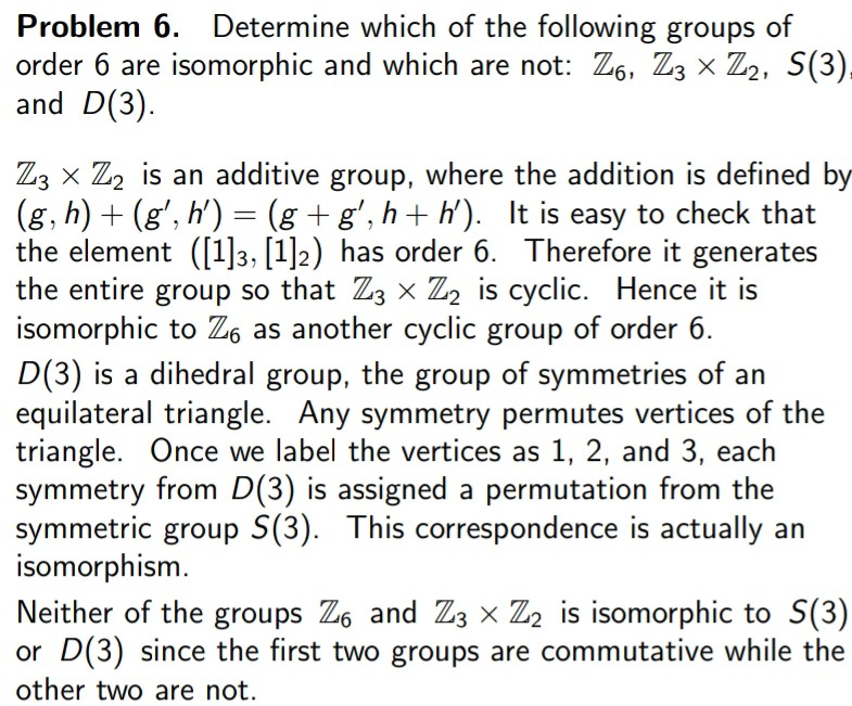 Solved SHOW THE WORK AND EXPLAIN why Z3 X Z2 & Z6 are