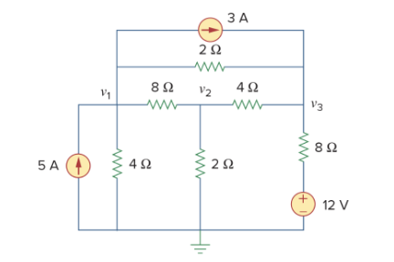 Solved Use either node voltage or mesh current to find the | Chegg.com