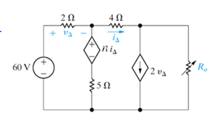 Solved The variable resistor (Ro) in the circuit in (Figure | Chegg.com