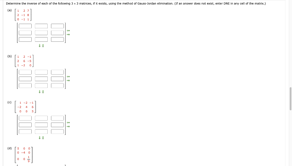 Solved Determine the inverse of each of the following 3×3 | Chegg.com