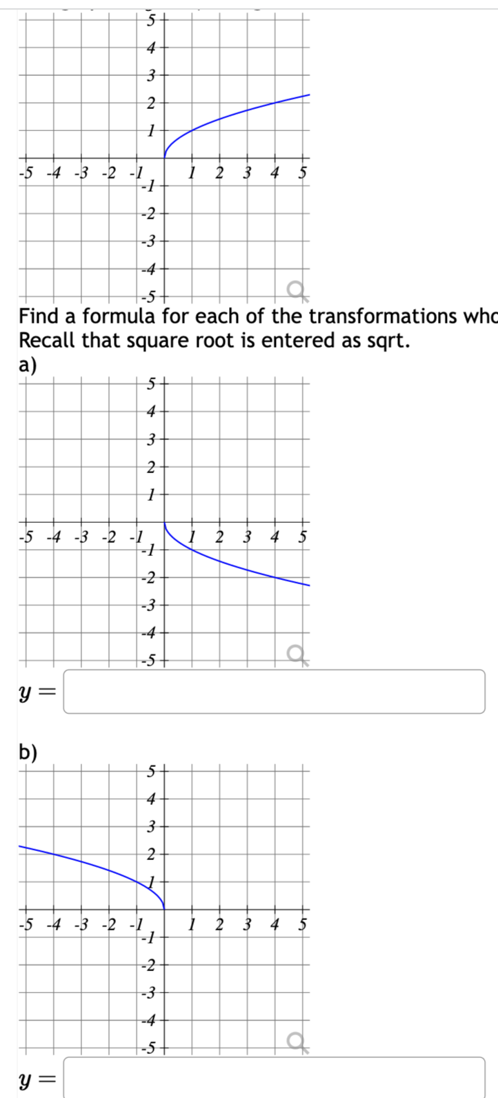 Solved Find a formula for each of the transformations who | Chegg.com