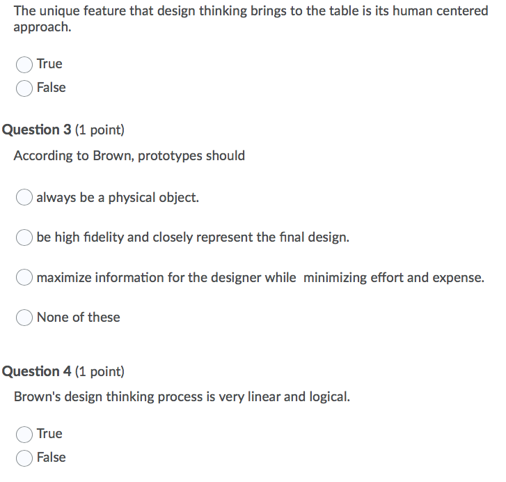 Solved The unique feature that design thinking brings to the | Chegg.com