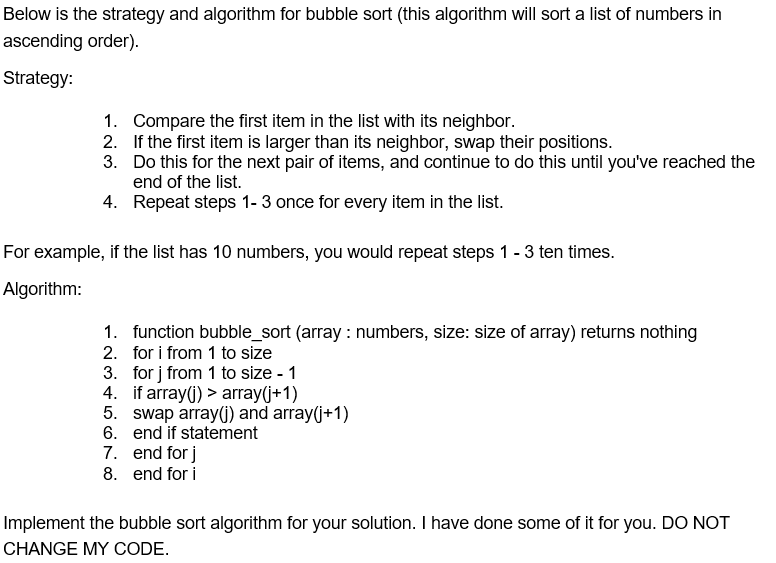 solved-below-is-the-strategy-and-algorithm-for-bubble-sort-chegg