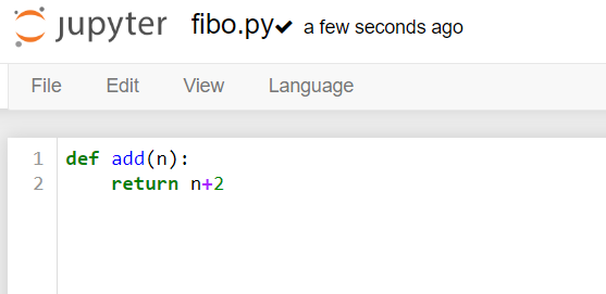 Solved jupyter fibo.pyv a few seconds ago File Edit View | Chegg.com
