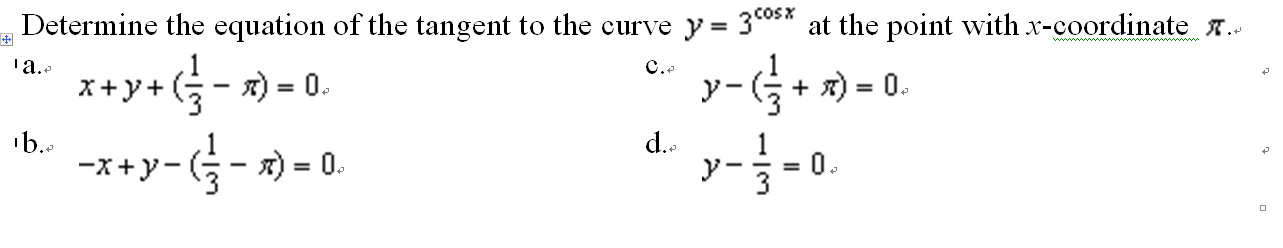 Solved 2.Determine the equation of the tangent to the curve | Chegg.com