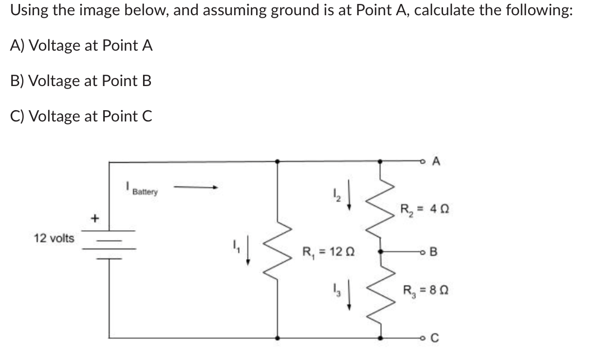 Solved Using the image below, and assuming ground is at | Chegg.com