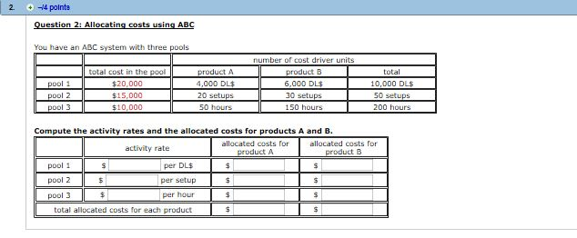 Solved 2. 14 pointa : All tin AB You have an ABC system with | Chegg.com