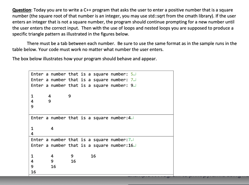 Solved Question: Today you are to write a C++ program that | Chegg.com
