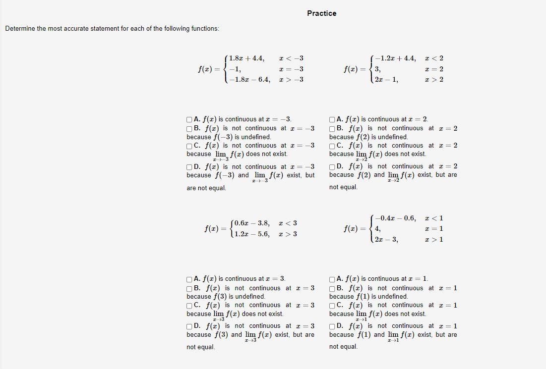 Solved Practice Determine The Most Accurate Statement For | Chegg.com