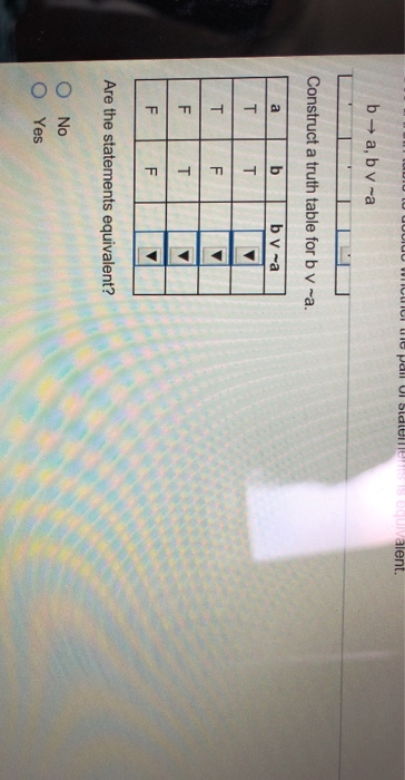 Solved use a truth table to decide whether the pair of | Chegg.com