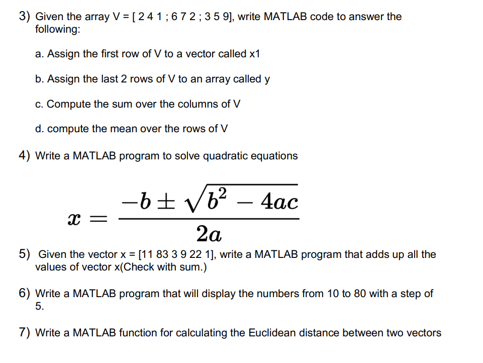 1 Evaluate the following mathematical expressions in Chegg