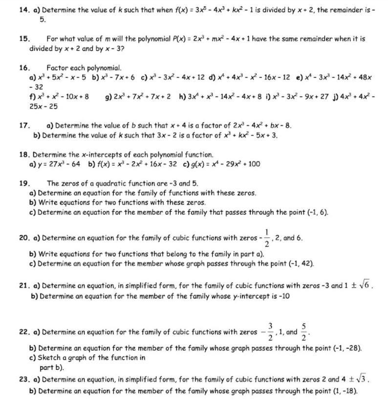 Solved 14. a) Determine the value of k such that when f(x) = | Chegg.com