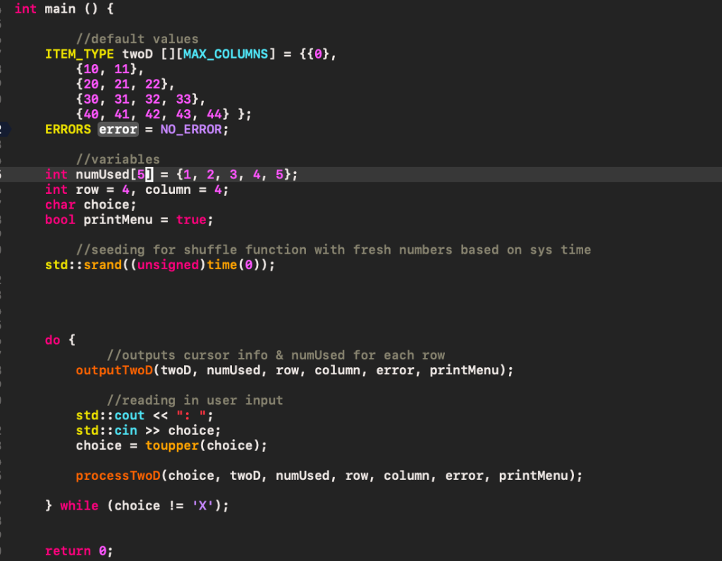 (Solved) : C 2d Array Navigation Moving Cursor Always Moves Cursor ...