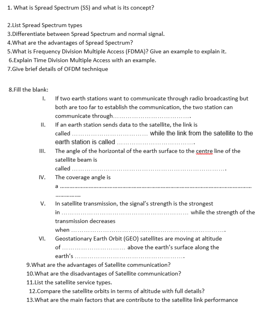Solved 1. What is Spread Spectrum (SS) and what is its | Chegg.com