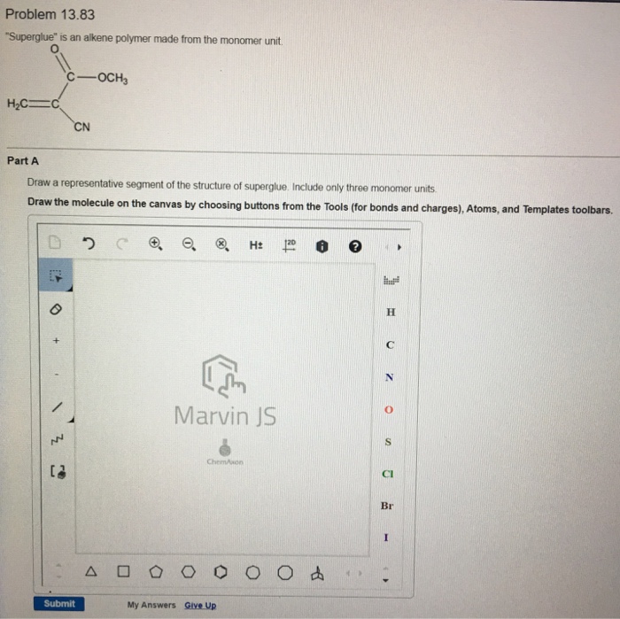 Solved "Superglue" Is An Alkene Polymer Made From The | Chegg.com