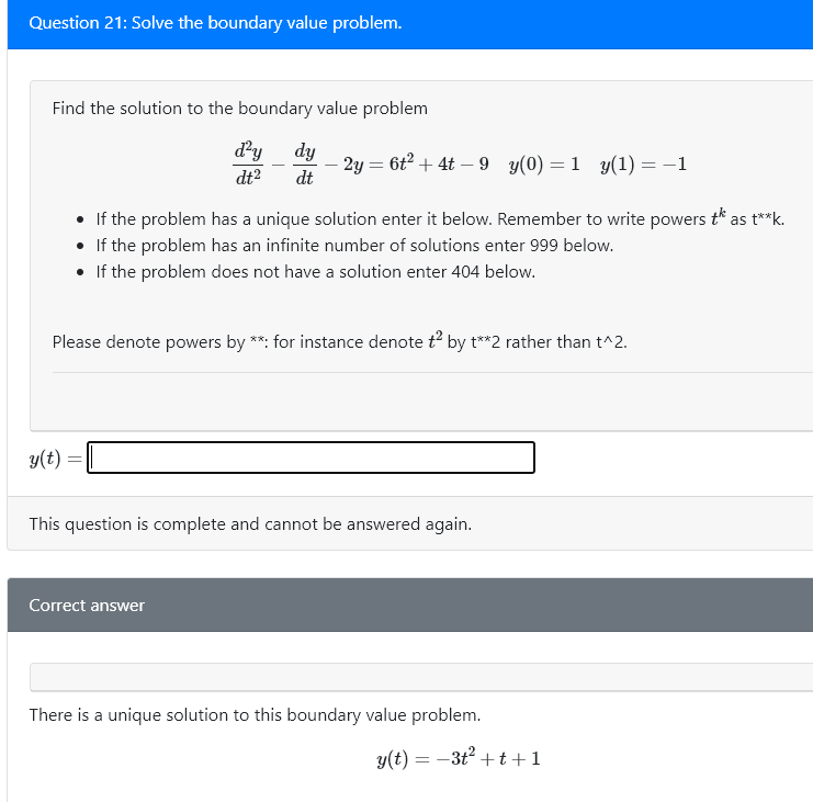 Solved Question 21: Solve the boundary value problem. Find | Chegg.com