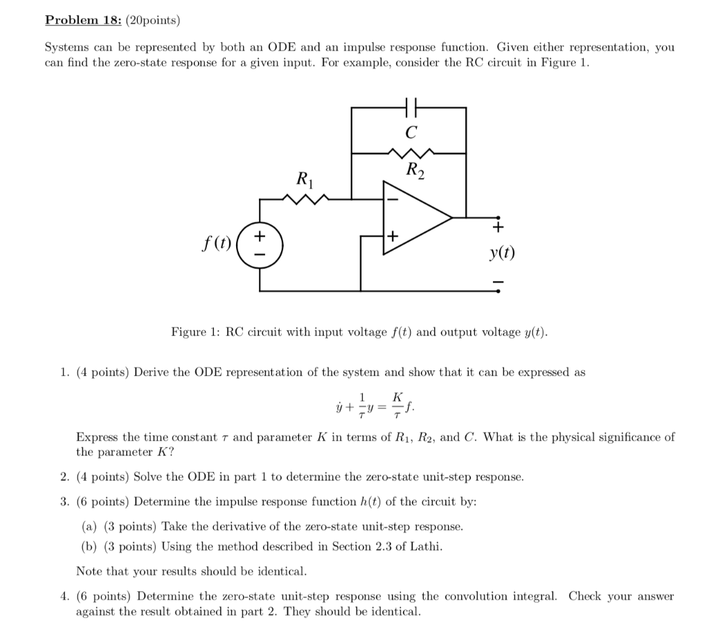 Solved Problem 18: (20points) Systems can be represented by | Chegg.com