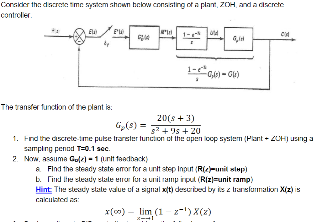 Solved Consider The Discrete Time System Shown Below | Chegg.com