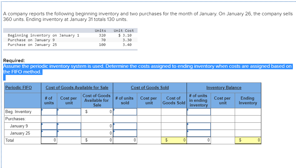 Solved A Company Reports The Following Beginning Inventory | Chegg.com