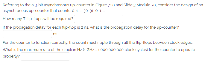 Solved Referring to the a 3-bit asynchronous up-counter in | Chegg.com