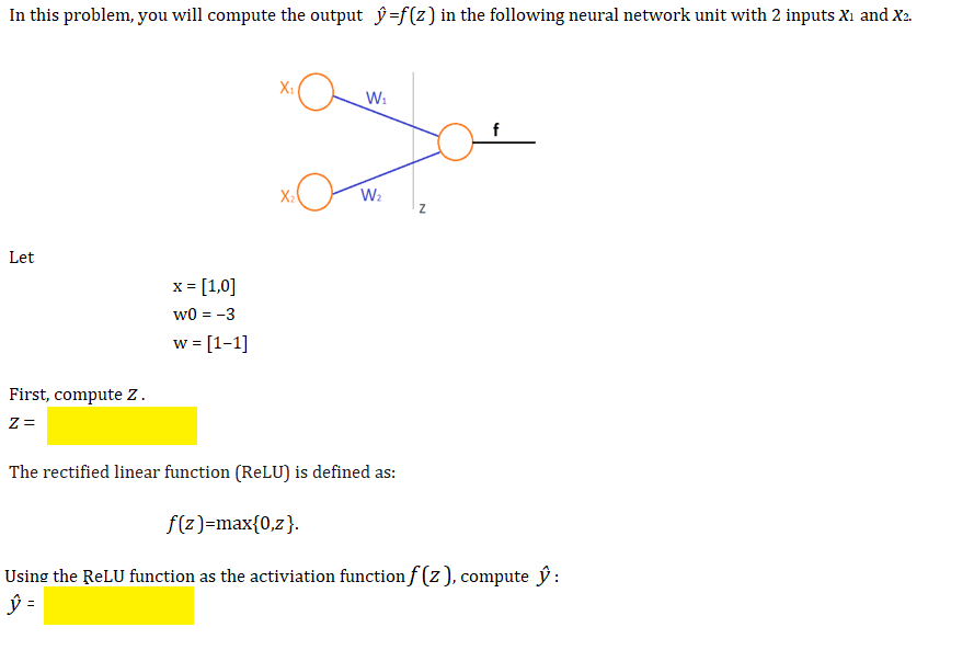 Solved In This Problem You Will Compute The Output Y F Z Chegg Com