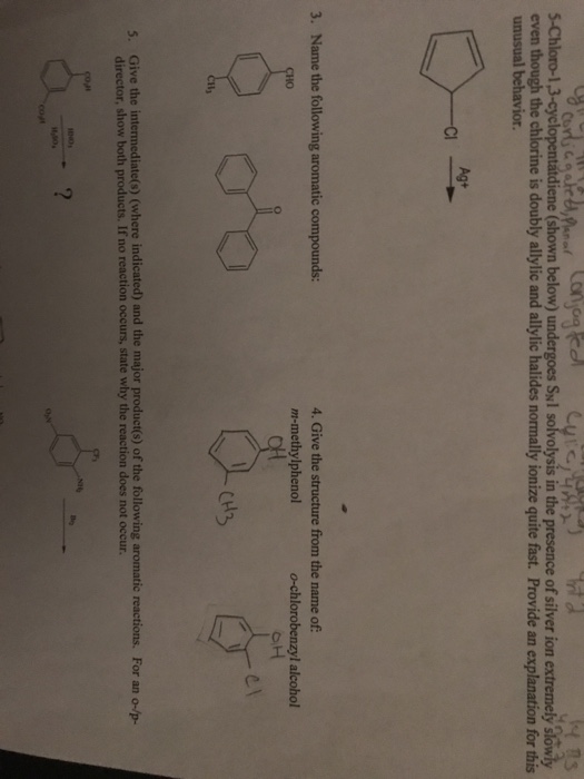 Solved S-Chloro-1,3-cyclopentatdiene (shown below) undergoes | Chegg.com