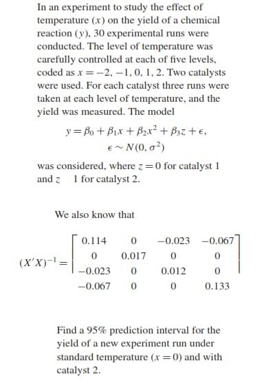 Solved In an experiment to study the effect of temperature | Chegg.com