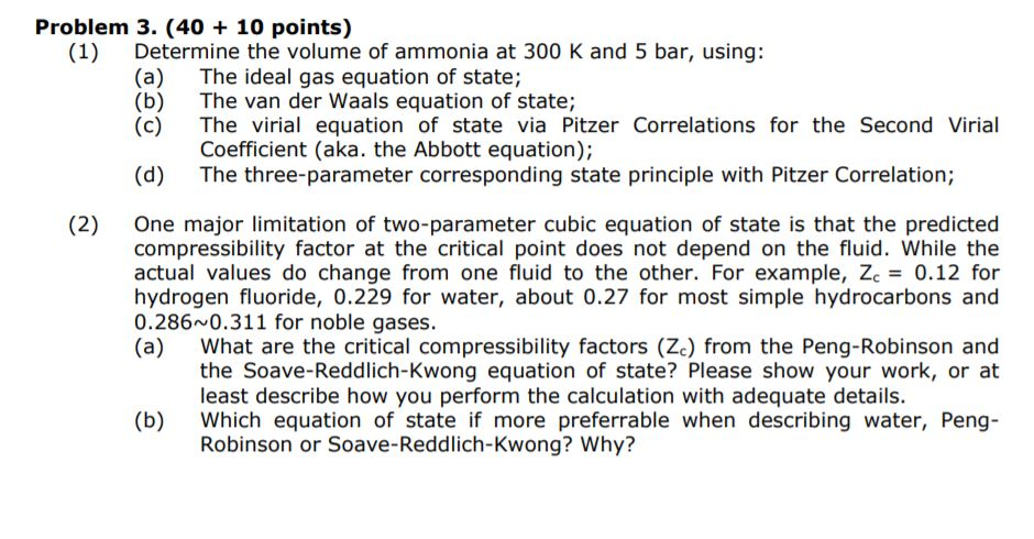 Problem 3. (40 + 10 points) (1) Determine the volume | Chegg.com