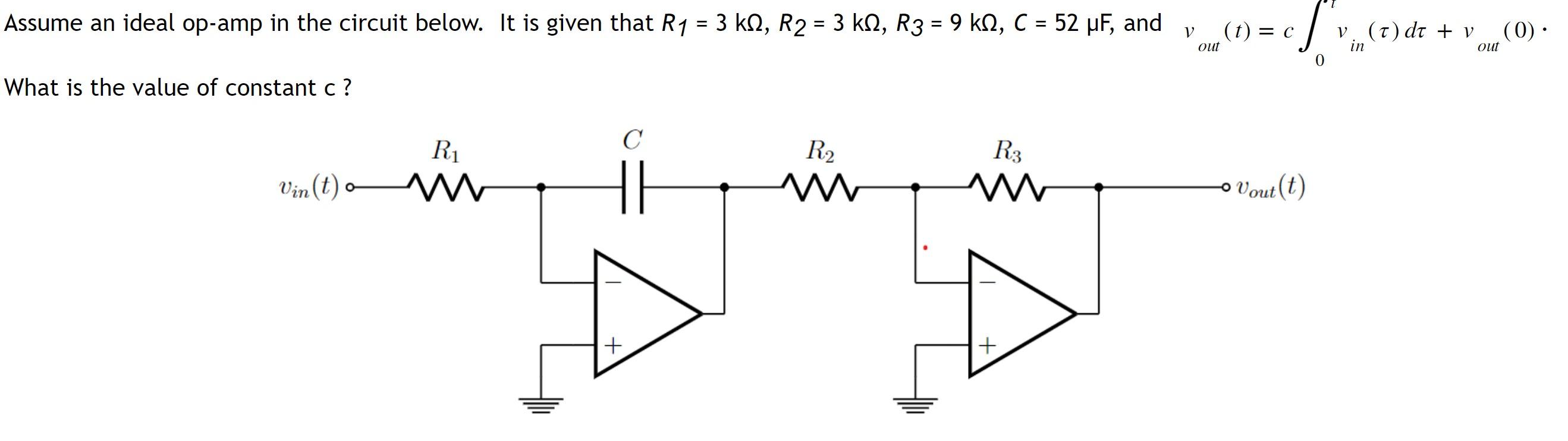 Solved Assume an ideal op-amp in the circuit below. It is | Chegg.com