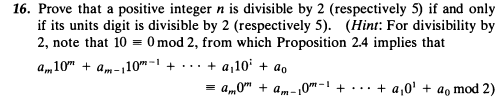 Solved 16. Prove that a positive integer n is divisible by 2 | Chegg.com