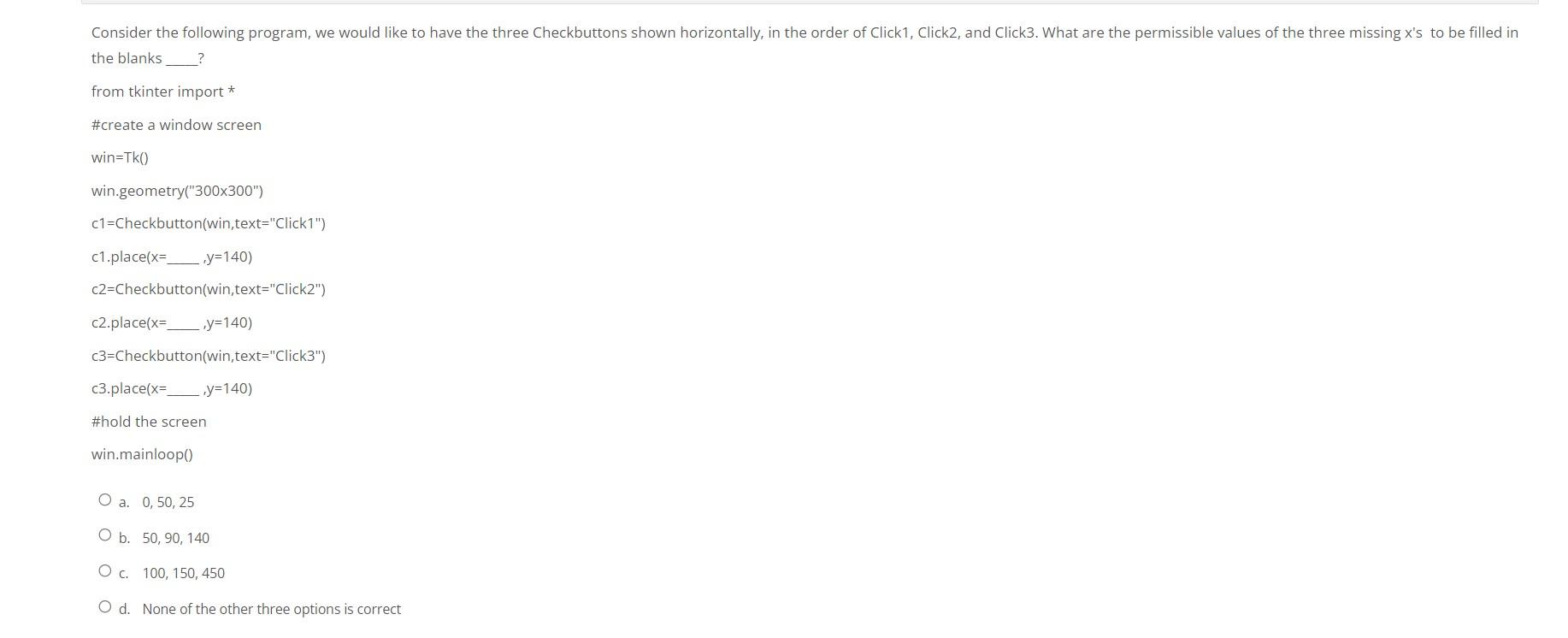 Solved Consider the following program, we would like to have | Chegg.com