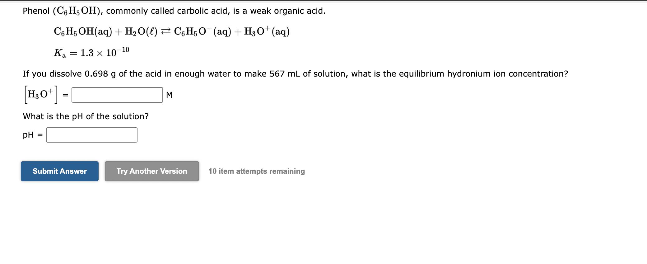Solved Phenol (C6H5OH), commonly called carbolic acid, is a
