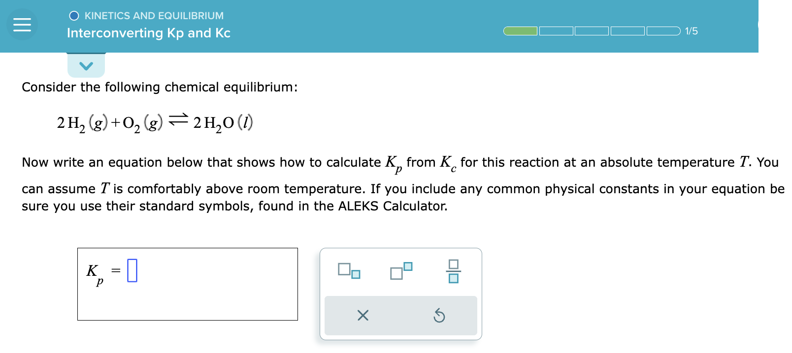 Solved Consider the following chemical equilibrium