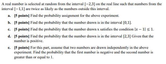 Solved A real number is selected at random from the interval | Chegg.com