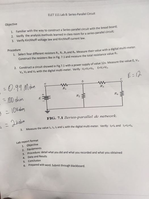 Series And Parallel Circuits Lab Report Wiring Diagram