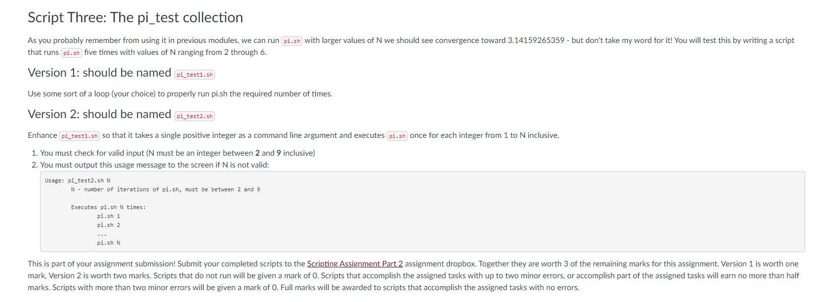 Solved Script Three: The pi_test collection As you probably | Chegg.com