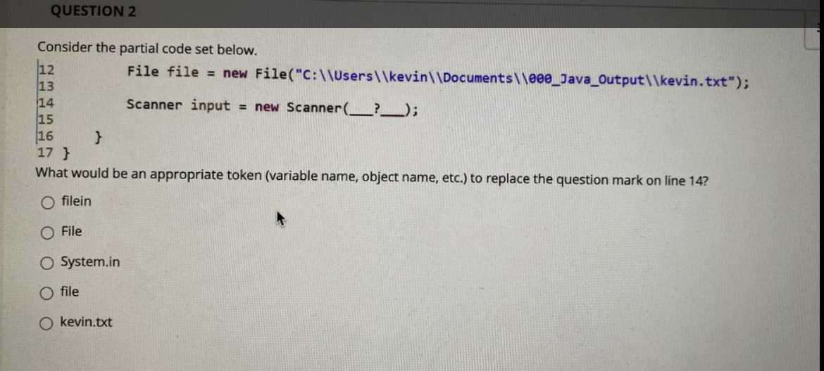 Solved QUESTION 2 Consider the partial code set below. 12 | Chegg.com