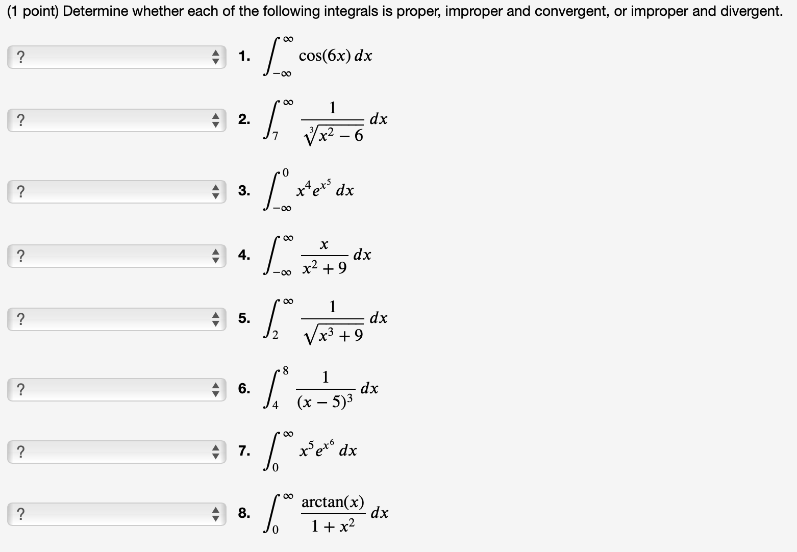 solved-1-point-determine-whether-each-of-the-following-chegg