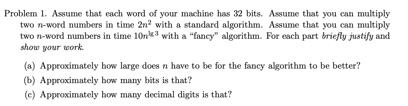 Solved Problem 1. Assume that each word of your machine has | Chegg.com