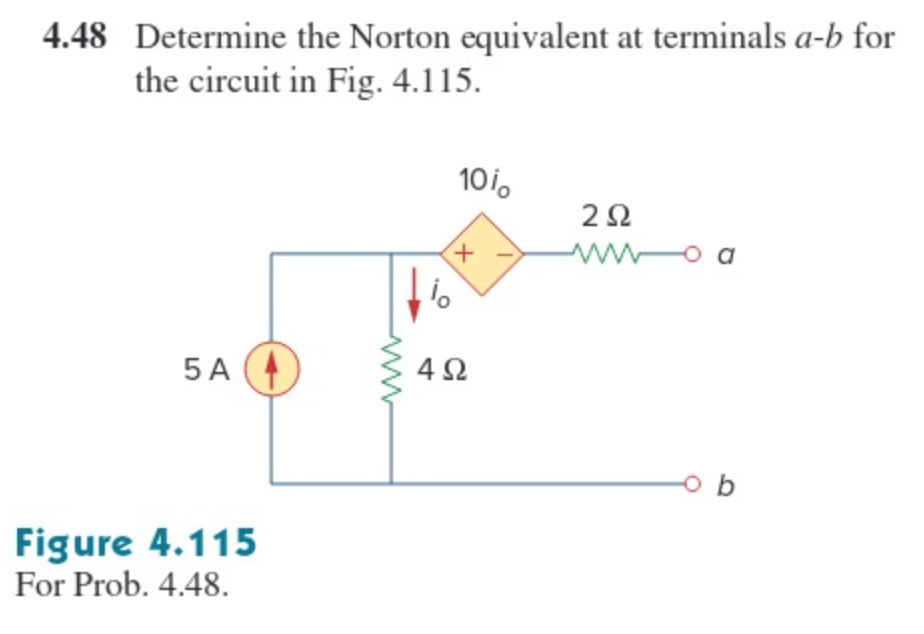 Solved 4.48 Determine The Norton Equivalent At Terminals A-b | Chegg.com