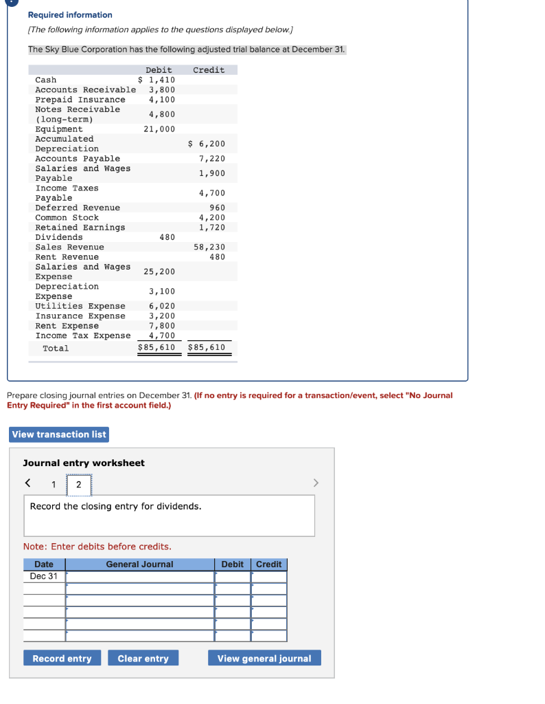Solved Required information The following information | Chegg.com