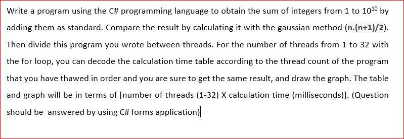 Solved Write a program using the C# programming language to | Chegg.com